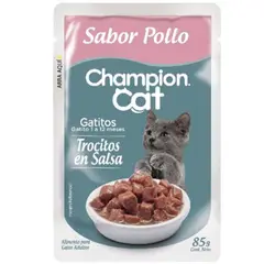 CHAMPION CAT - Alimento húmedo gatito para Gato Cachorro Pollo