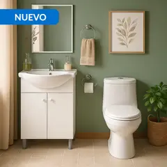 SENSI DACQUA - Combo baño Clasico: Sanitario + Mueble + Griferia + Espejo + Accesorios