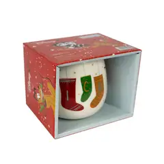 DISNEY - Tazón Gota 400 ml Cerámica Navidad Blanco