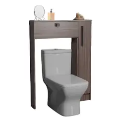 MOBILFRANK - Mueble organizador MDP 1 Nivel(es) 80x108x17 cm Café Smoke