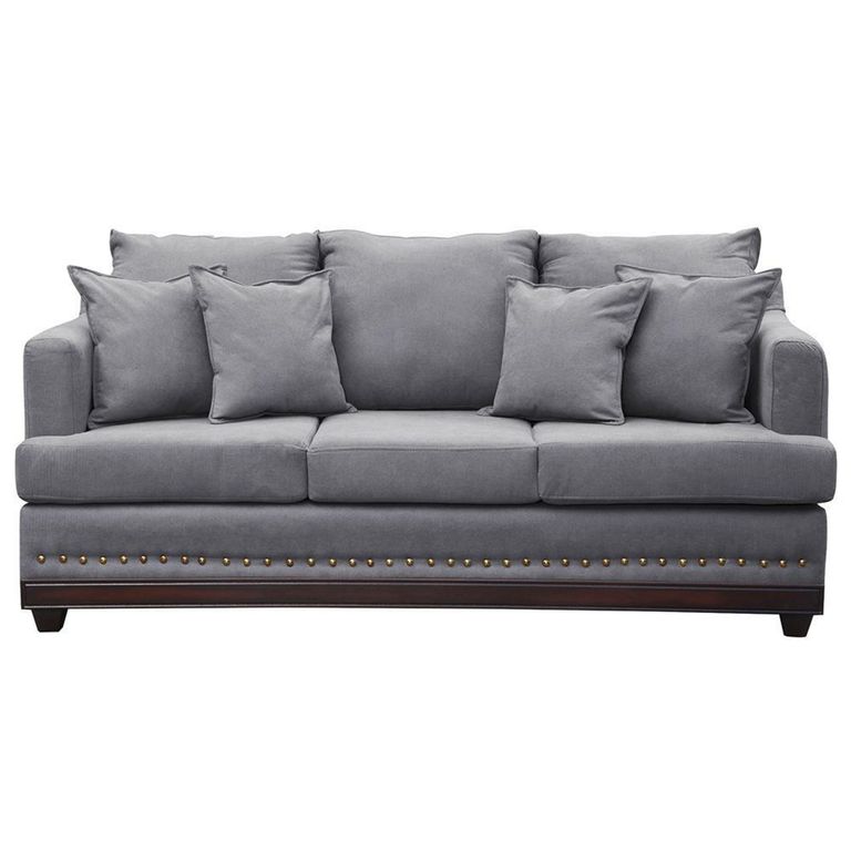 Sofá 3 cuerpos Estambul 200x95x90 cm Gris