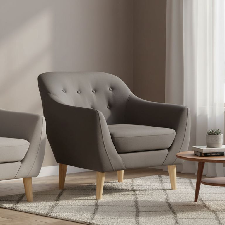 Poltrona 1 cuerpo Norway 87x90x85 cm Gris