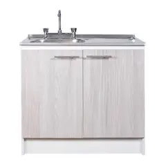 KHOR - Kit mueble de cocina 1 Cubeta(s) Derecho 80x87x48.5 cm Madera Gris