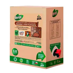 BEOX - Limpiador Abrillantador Piso Flotante Parquet Ecobox 5 Litros