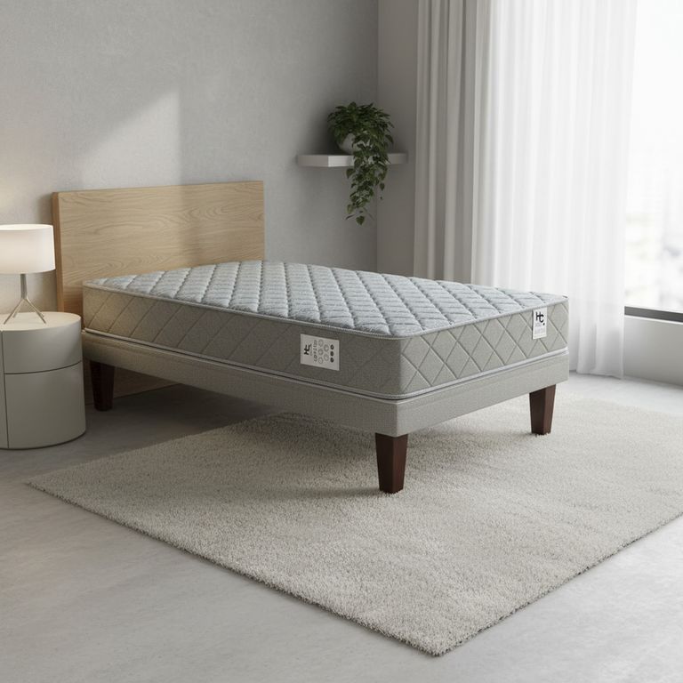 JUST HOME COLLECTION Cama 1.5 plazas Europea Soñño Gris