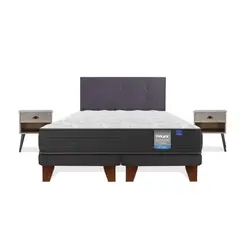 FLEX - Cama Europea 2 plazas Europea Europdic Dual Gris