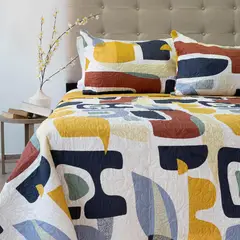 DORAL - Quilt 2 plazas Hotpress Multicolor