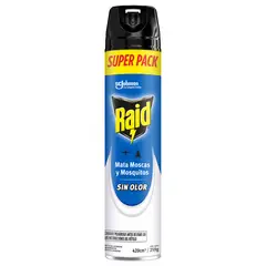 RAID - Insecticida mata moscas y mosquitos 420 ml
