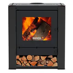 BOSCA - Estufa Leña Gold 500 Black Vision Charcoal