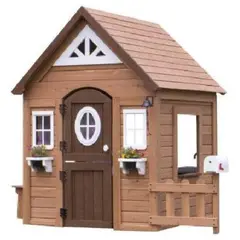 BACKYARD ADVENTURES - Casa de Juego Aspen 132x170x200 cm Marrón Desde 3 años