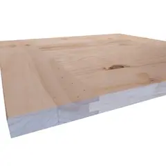 GENERICO - Cubierta Madera Cuadrada Natural 3 cm 60x60 cm