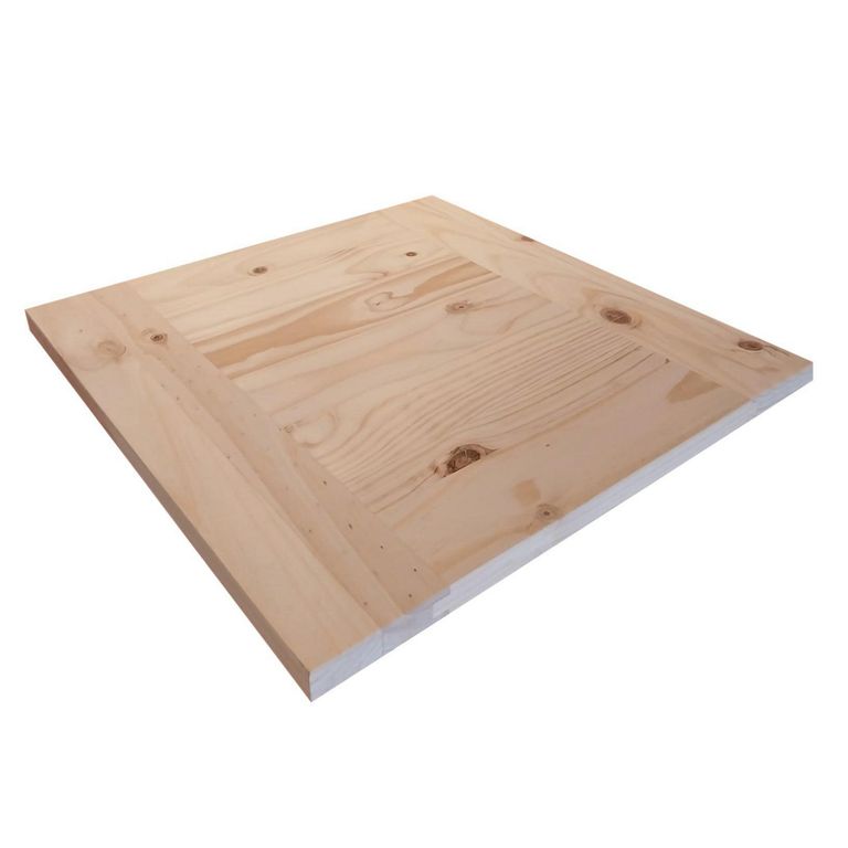Cubierta Madera Cuadrada Natural 3 cm 90x90 cm