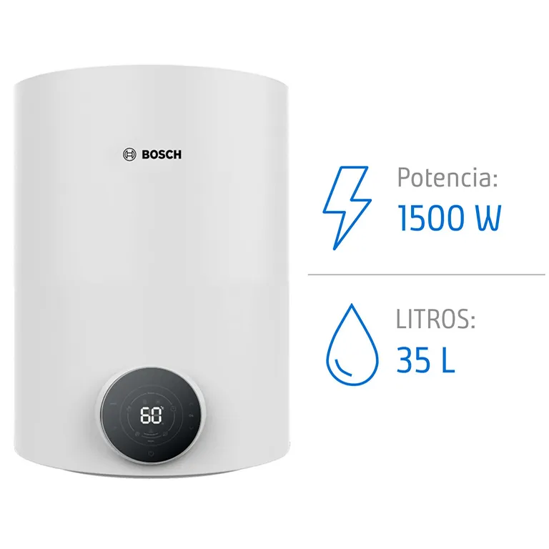 Termo Eléctrico 35 Litros 1500 W de Muro