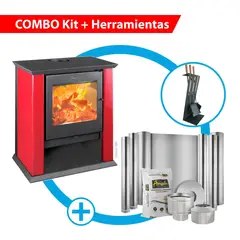 AMESTI - Estufa Leña Classic 500 Roja