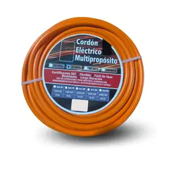ELFLE - Cordón Eléctrico H05VV-F 3x1,5 mm2 Naranjo 20 metro(s)