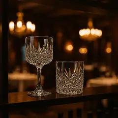 LUGANO - Set 6 Copas de De agua 450 ml Vidrio Transparente