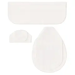 LAROSETT - Set de Cortina De baño 30x42 cm Blanco