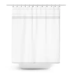 LAROSETT - Cortina De baño 180x180 cm Blanco