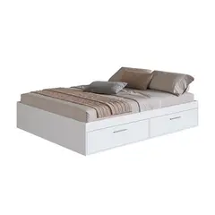 HOGA - Cama 2 plazas Europea Tokio Blanco