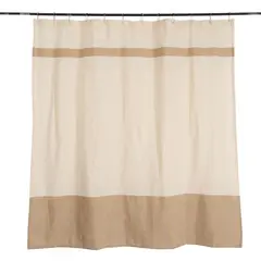 MASHINI - Cortina De baño 180x180 cm Beige Natural