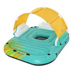 BESTWAY - Flotador Isla Celeste con techo Amarillo 265x83x291 cm