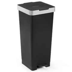 TATAY - Basurero pedal 40 Litros Plástico Negro