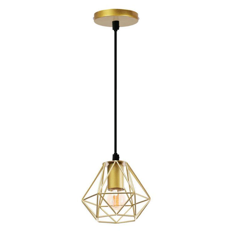 Lampara geometrica con ampolleta