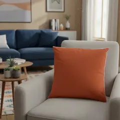 ATMOSPHERA HOME - Cojín Decorativo Solido Naranjo 55x55 cm