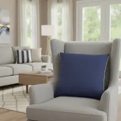 ATMOSPHERA HOME - Cojín Decorativo Solido Azul 55x55 cm