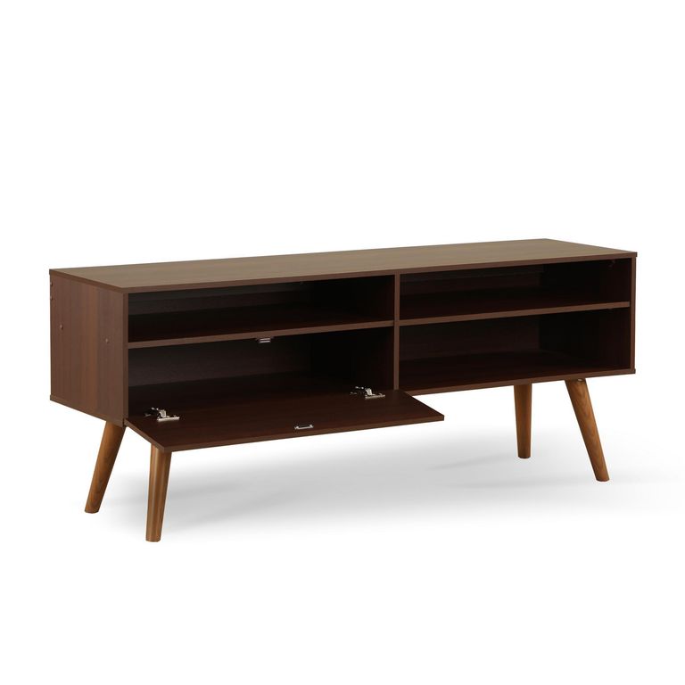 Rack TV 60 " 1 Puerta 2 Repisas Chocolate 136x55x36 cm