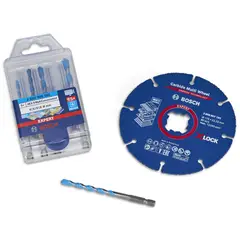 BOSCH - Disco de corte multiwheel 115mm + set 5 brocas multiconstrucción