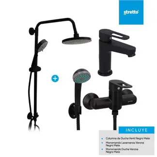 STRETTO - Pack Columna Venti + lavamanos y ducha Verona