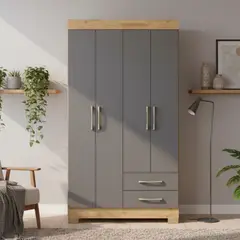 DI PORETTI - Closet 4 Puerta(s) 2 Cajón(es) 3 Repisa(s) 105x182x47 cm