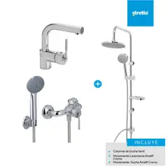 MOSAICO - Pack Columna Venti + lavamanos y tina ducha Amalfi