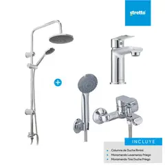 MOSAICO - Pack Columna Rimini + lavamanos y tina ducha Priego