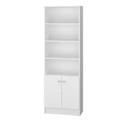 HOGA - Estante 2 Puertas 3 Nivel(es) 62x183x31 cm Blanco