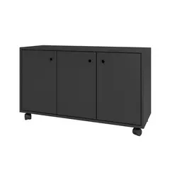 HOGA - Aparador Buffet 3 Puertas Negro 90x33x54 cm