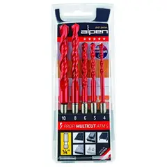 ALPEN - Juego Multicut 5 Unidades 4-10 mm Toma Hexagonal Atm5