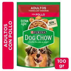 DOG CHOW - Alimento húmedo para Perro Adulto Pollo