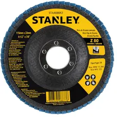 STANLEY - Set 3 Discos Flap De Zirconio 115Mm G80 Sta4080Set