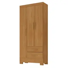 MOBILFRANK - Closet 3 Puerta(s) 2 Cajón(es) 3 Repisa(s) 68.2x180x35 cm Café