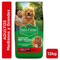 DOG CHOW - Alimento seco para Perro Adulto Carne y pollo 12 kg