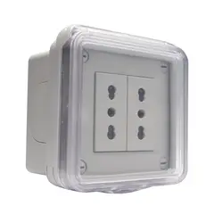 BTICINO - Enchufe 2 Módulos Ip55 Enchufe Doble10/16 Idroboxgo
