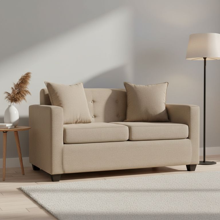 Sofá 2 cuerpos Gramados 2C 130x83x70 cm Beige