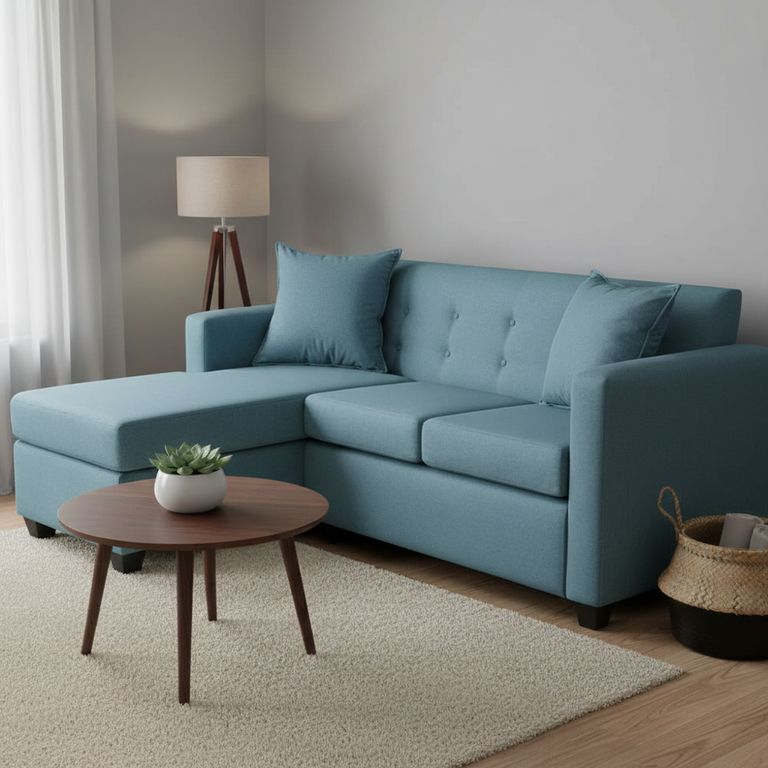 Seccional 3 cuerpos Gramados 170x70x83 cm Turquesa