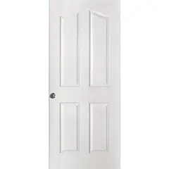 MAFORSA - Puerta HDF 75x200 cm Kiyen con Perforación Cerradura Prepintado blanco