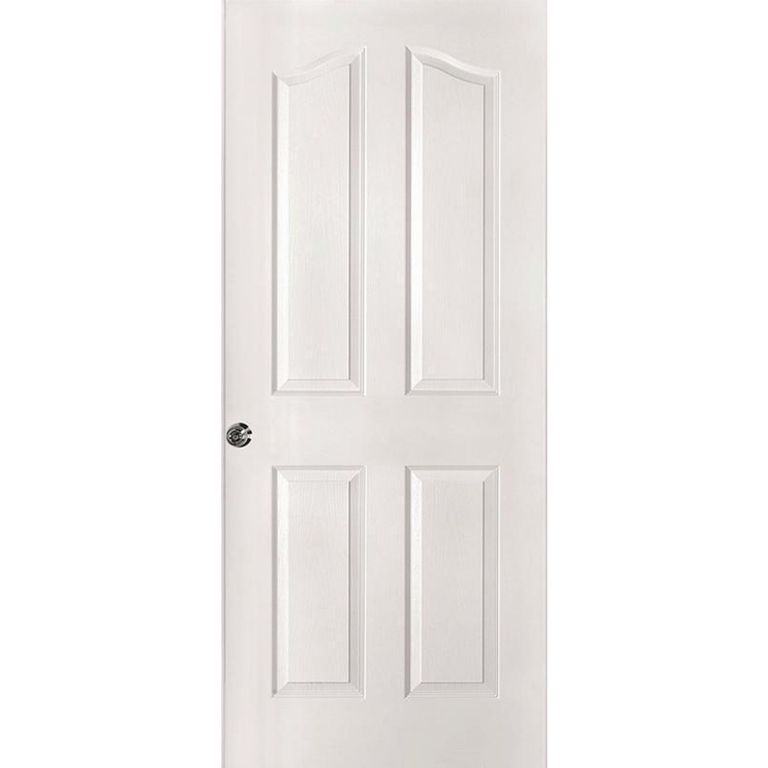 Puerta HDF 80x200 cm Kiyen con Perforación Cerradura Prepintado blanco