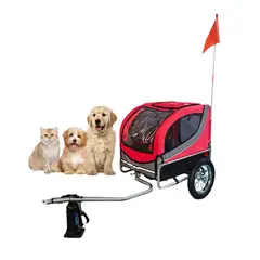 KIDSCOOL - Carro Trailer para Mascotas Rojo