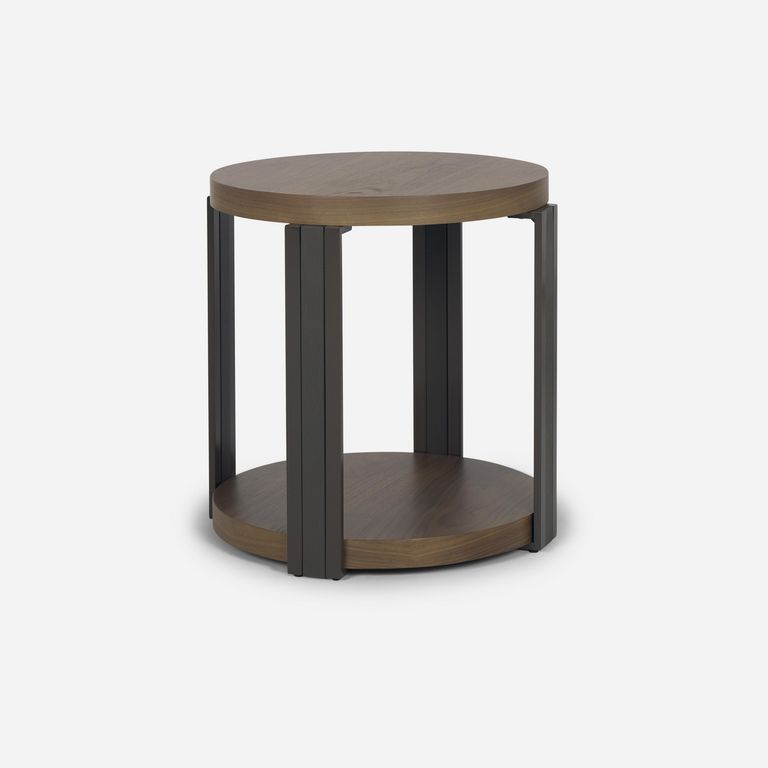 Mesa lateral Koli Nogal 64x23x64 cm