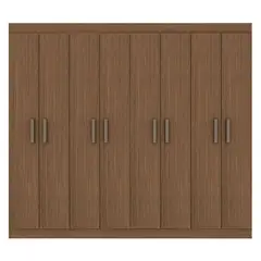 VEKKAHOME - Clóset 8 Puerta(s) 3 Repisa(s) 180x200x40 cm Café